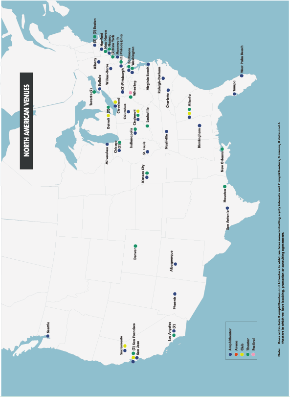 (NORTH AMERICAN VENUES MAP)