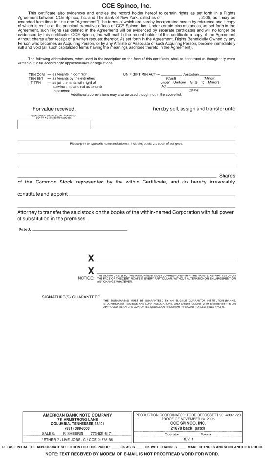 (BACK OF CERTIFICATE)